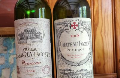 Pauillac : Grand Puy Lacoste 2008 et Pomerol : Gazin 2008