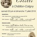 Sur les pas de Colette, le 30 juin et 1er Juillet à Châtillon-Coligny