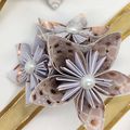 #105- bracelets de fleurs en origami et leurs petits sacs