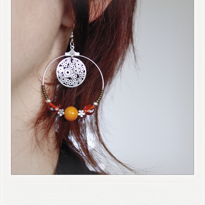 Ensemble collier et boucles d'oreilles