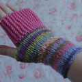 Camp out fingerless mitts pour Liline