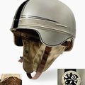 A crash helmet owned and used by Steve McQueen