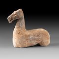 A pottery figure of a horse, China, Han dynasty (206 BC-220 AD)