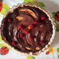 TARTE AU MELON ET AU CHOCOLAT NOIR, SANS GLUTEN, SANS LAIT