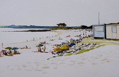 Aquarelle plage de Goh Velin.