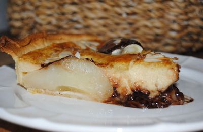 Tarte poires, amandes, nutella...