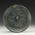 A bronze 'Immortals' mirror, Han dynasty 