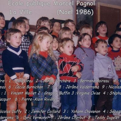 Ecole publique Marcel Pagnol à LA VILLE noël 1986