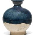 A blue-glazed jar, 10th century