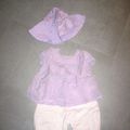 ensemble baby gap 18-24 mois bloomer + tunique + chapeau