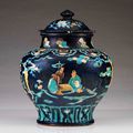 An important Fahua baluster jar and cover, Ming Dynasty, late 15th-early 16th century