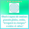 MENSAGEM DO DIA 08 DE NOVEMBRO