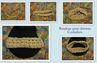 Bandeau pour cheveux au crochet (Net atelier N°2)