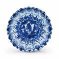 A blue and white petal-molded dish, Wanli period (1573-1619)