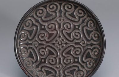 Carved Tixi Black Lacquer Dish, Ming Dynasty