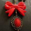 Collier Rouge toujours et ses Boucles d'oreilles