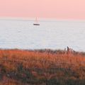 Normandie , le bord de mer et son coucher de soleil