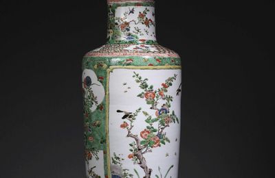 Vase rouleau, Chine, Époque Kangxi (1662-1722)