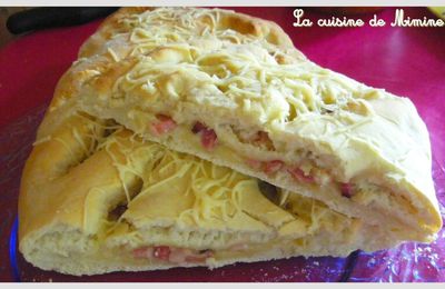 Fougasse aux lardons et au Comté