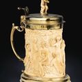 Chope en ivoire montée en vermeil. Francfort, vers 1680, l'ivoire, entourage de Léonard Kern (1588-1662)