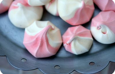 Meringues roses et blanches