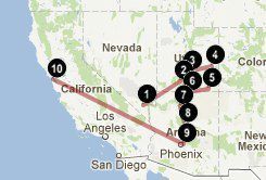Voyage dans l'Ouest Américain
