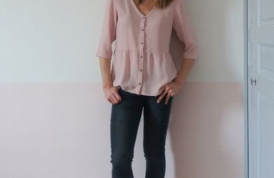 Blouse rose blush