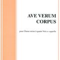 Ave verum Corpus pour choeur mixte à 4 voix a cappella : Pierre SCHWICKERATH