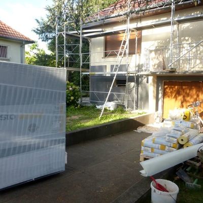 Après la toiture, isolation de la façade ... 