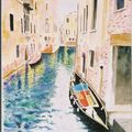 Venise Canal et gondoles