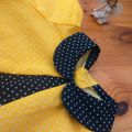 Ensemble brassière bloomer jaune et noir à pois 