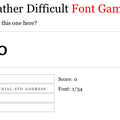Font Game
