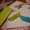 Invitations moulinets origami