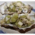 Tartare d'huitres pomme kiwi