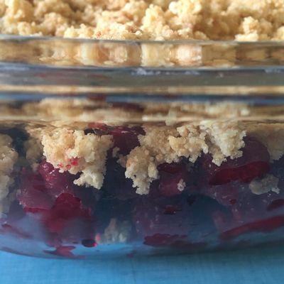 Crumble de framboises de Tara