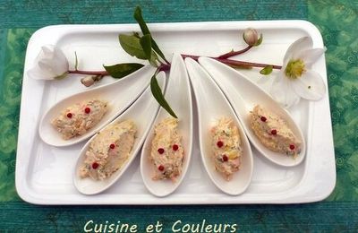 Cuillères apéritives au saumon frais et mangue