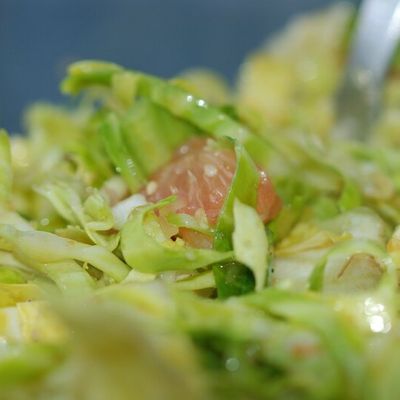 Salade de chou pointu au pamplemousse
