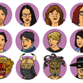 Une série d'avatars pour le blog "Ça tourne à