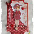 cARTe scrappé : R comme Robe Rouge