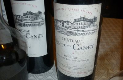 Une verticale du Château Pontet Canet organisée au Château Fleur de Roques ( Puisseguin)