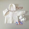 PATRON tricot bb FACILE et PREMA modele layette bébé et patron a tricoter Explications tuto brassière, bonnet, chaussons et Reborn