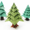 Sapin de Noël en origami