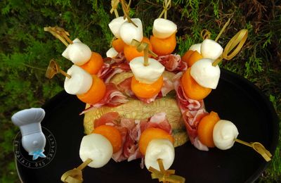 Brochettes de melon