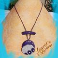 Collier "Violette" en fimo...