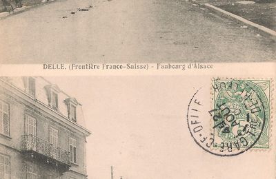 Insolite : Une carte postale de Delle avec deux vues de l’éditeur A. Burgermeister !