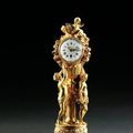 Pendule aux « Trois Grâces ». D'après un modèle de François Vion, reçu Maître bronzier en 1764. Paris, époque Louis XVI