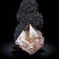 Smoky Quartz crystal on matrix of black Specularite