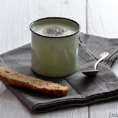 Crème de chou-fleur, capucines tubéreuses & graines de chia (IG bas & vegan)...et ouverture d'une nouvelle épicerie ALTERNOO