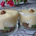 Trifle poire-kiwi, spéculoos et crème vanille / et création Lindt