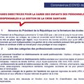 Information coronavirus: accueil des enfants 